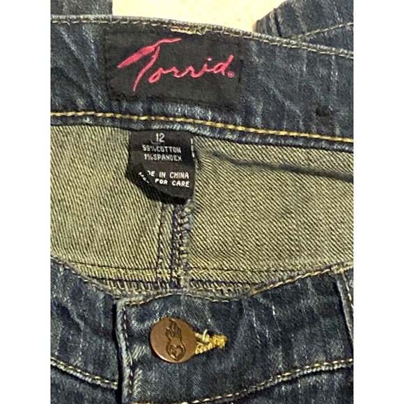 Torrid Womens Denim Jeans Size 12 With Stretch Cotton/Spandex Blend - Picture 5 of 9